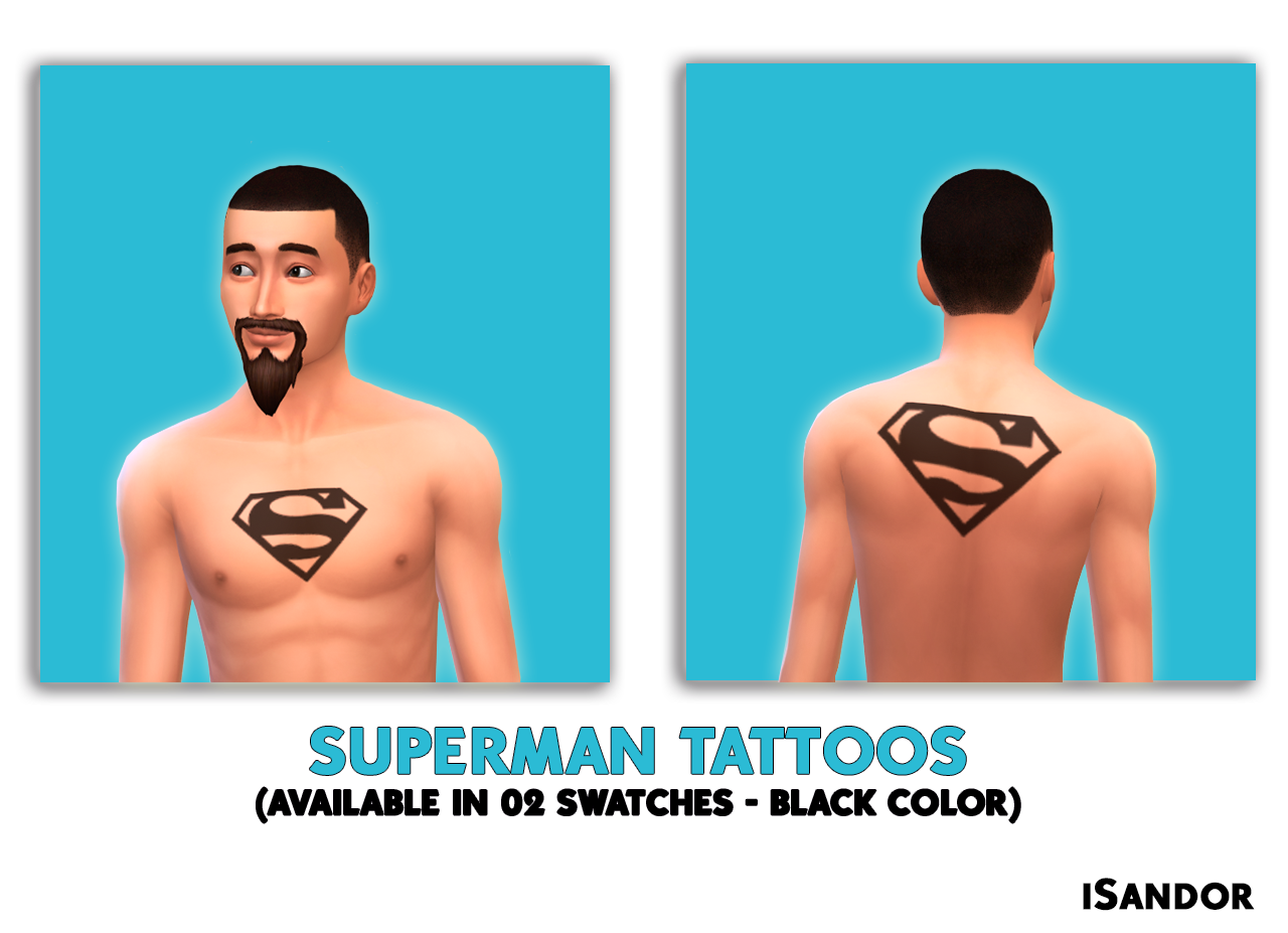 Mod The Sims - Superman tattoos